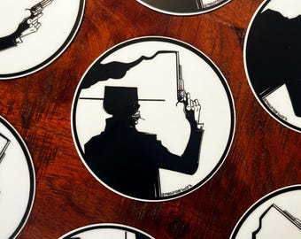 Cowboy Skeleton Sticker: Memento Mori, Stoicism Art (3-Inch)