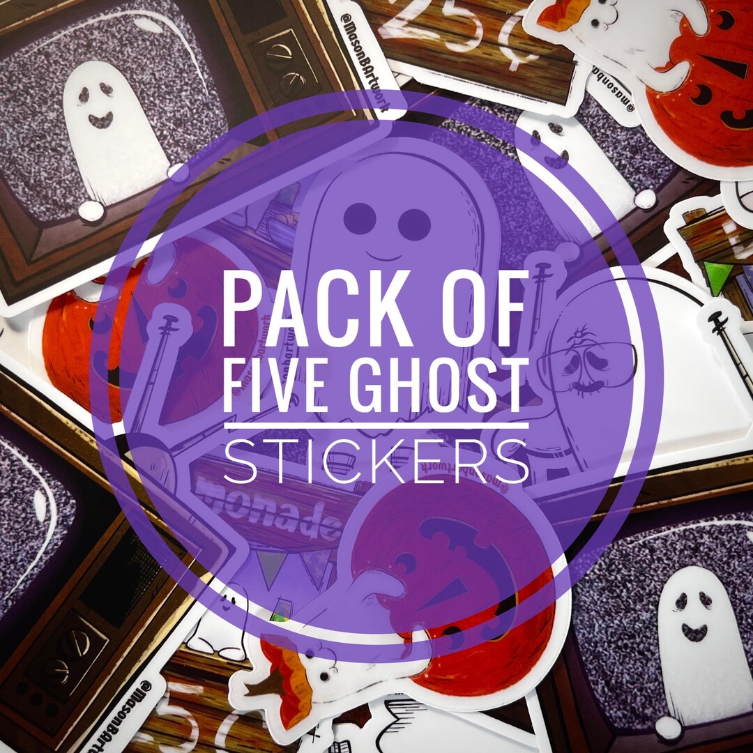Shadow Ghost Sticker Spooky Ghost Sticker Pack, Halloween Decals - Etsy