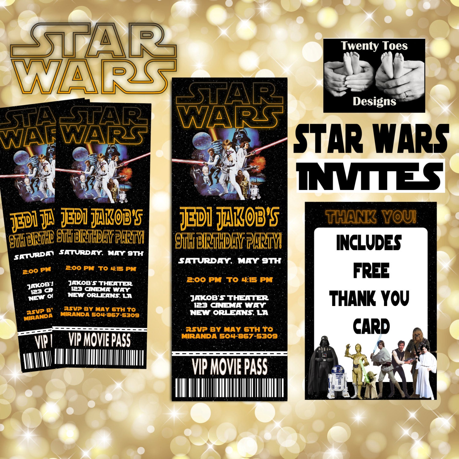 Star Wars Video Invitation, Online video Ticket, Printable, Online video Get together Birthday Invitation photograph relating to Star Wars Thank You Cards Printable Free known as Star Wars Online video Invitation, Video Ticket, Printable, Video clip Social gathering Birthday Invitation