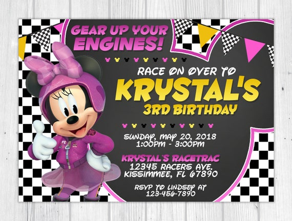 minnie mouse race car