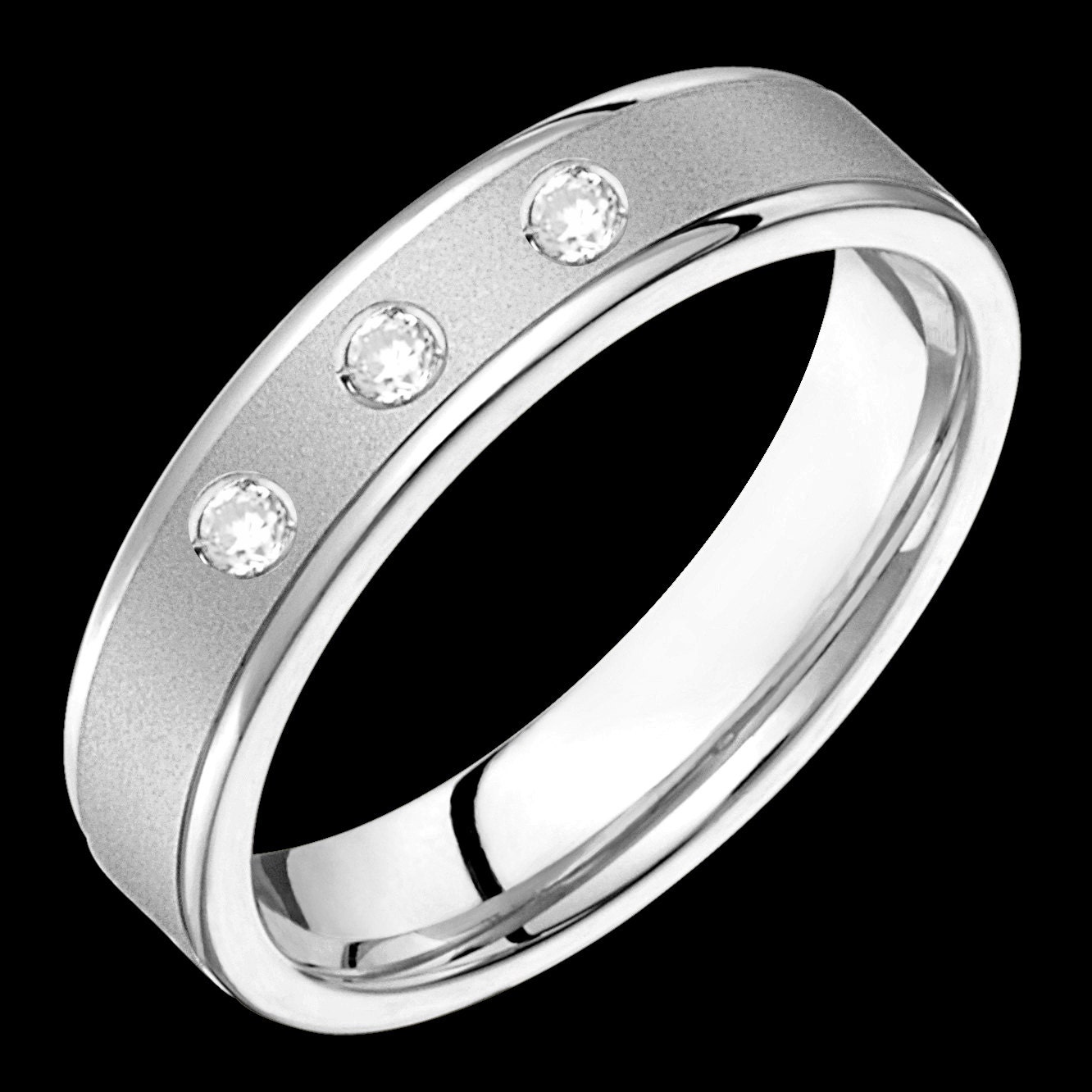 Ladies 10K White Gold Wedding Band Plain Domed Comfort Fit 5mm Wide Ring Sz 5-10 