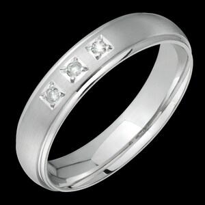 5mm wide comfort fit 10k white gold (solid not plated) diamond wedding band unisex
