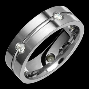 6mm Titanium & Diamond Eternity Band Custom Made
