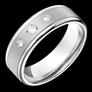 7mm wide comfort fit  10k white gold (solid not plated) men&#39;s diamond wedding band