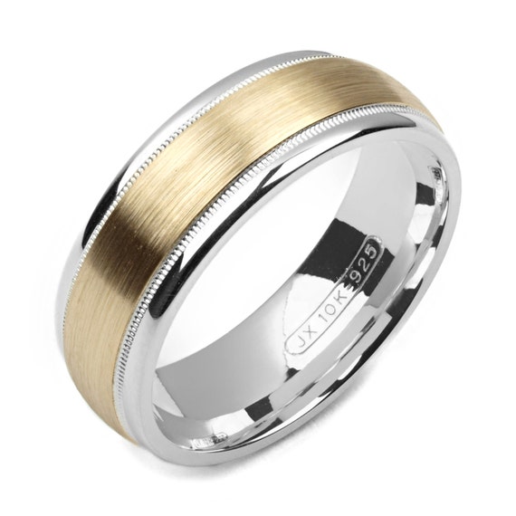 Solid 925 Sterling Silver 7mm Milgrain Comfort Fit Wedding Band