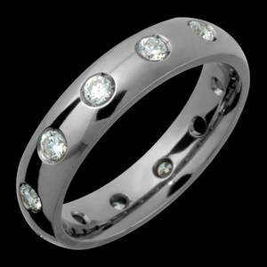 5mm Titanium & Diamond Eternity Band Custom Made
