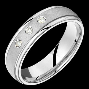 6mm wide comfort fit 10k white gold (solid not plated) diamond wedding band unisex