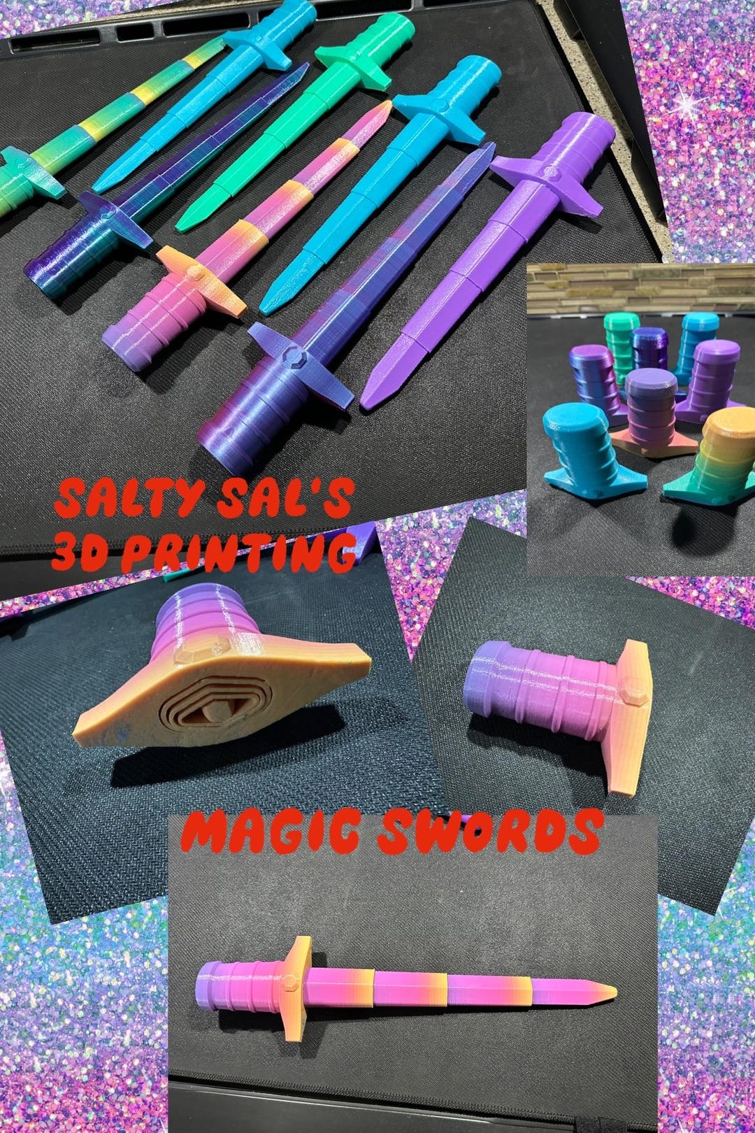 3D Printed Magic Swords - Made to Order With Your Favorite Colors - Etsy