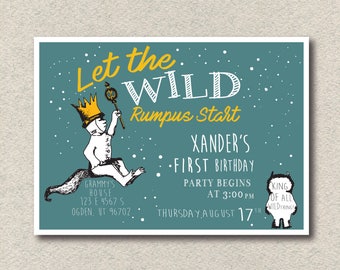 Wild Things Birthday Invitation