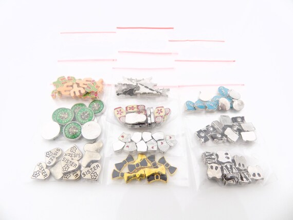 Wholesale lot of 100 Locket Charms, for glass lockets, floating lockets,  living lockets, Assorted Everyday Charms