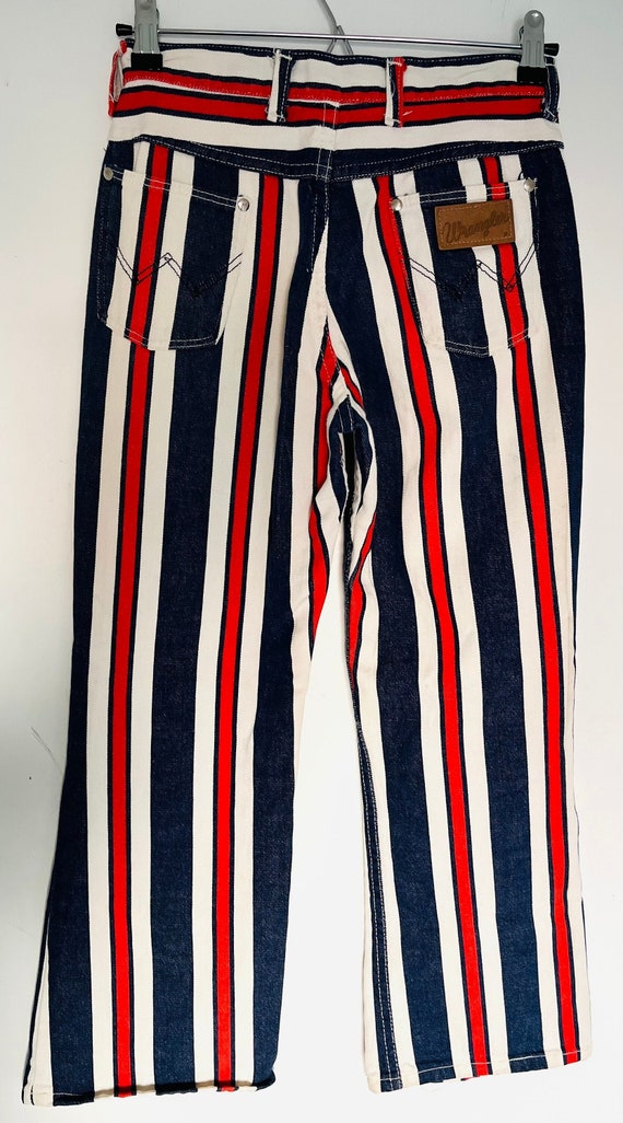 Rare! Vtg Wrangler Girl’s Denim Striped Red,White,