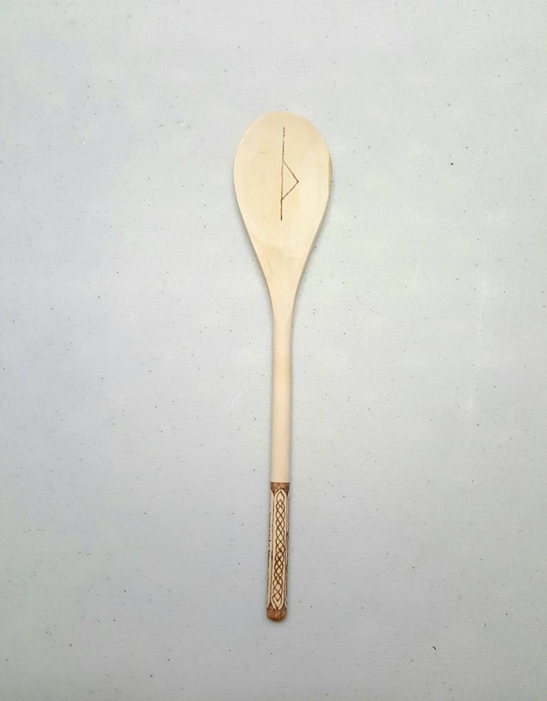 Cauldron Kitchen Witch Wand Wood Burned Spoon Etsy