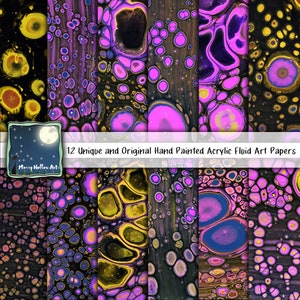 Acrylic Fluid Art digital papers,wallpaper, Scrap booking paper, Fluid Art background,Halloween, Instant Download for PU and CU.