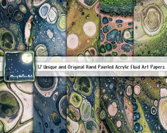 Acrylic Fluid Art digital papers,wallpaper, Scrap booking paper, Fluid Art background, Instant Download for Personal and Commercial Use