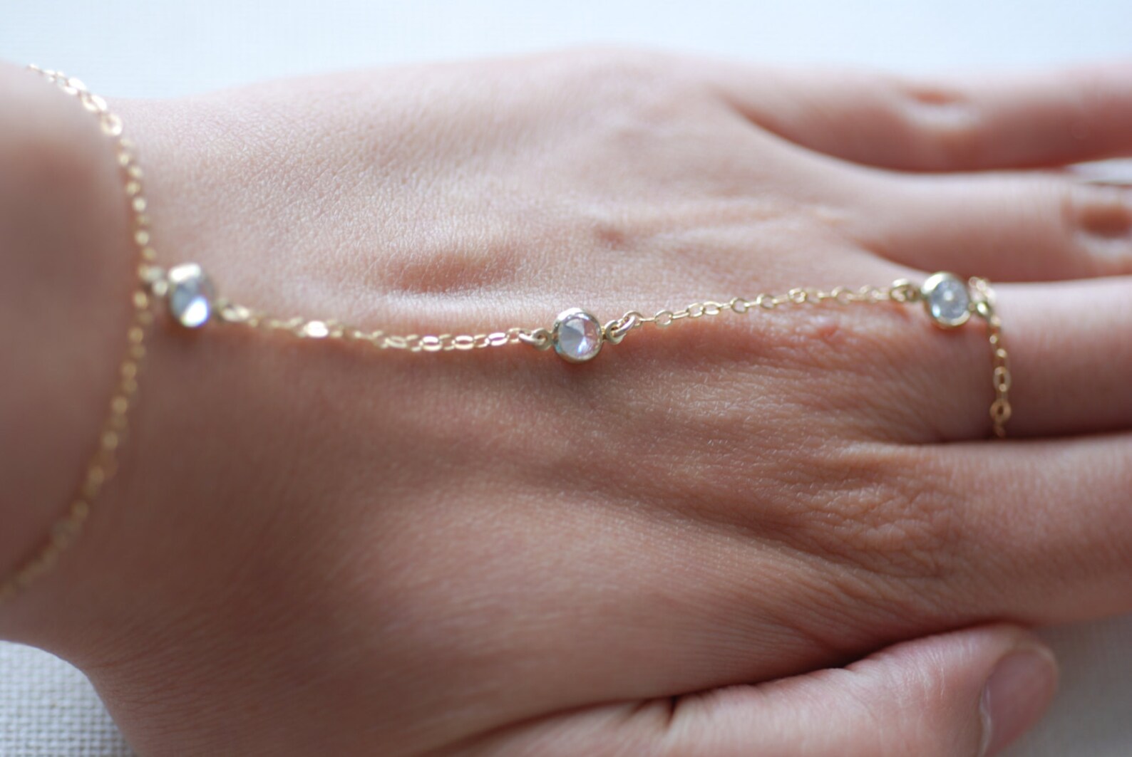 Hand Chain Bracelet Hand Ring Bracelethand Chain With Etsy