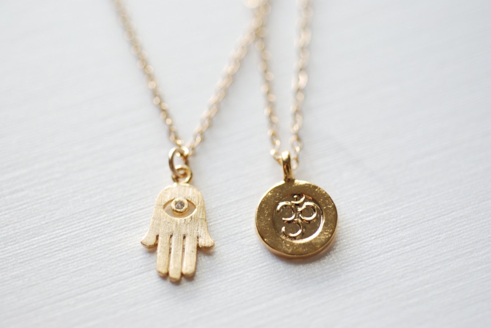 Yoga Necklace Layer Necklace Gold Ohm Necklace Yoga Jewelry Etsy