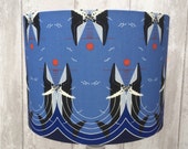 Charley Harper Retro Whales Fabric Covered Lampshade