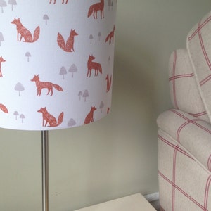 Foxes Fabric covered Lampshade