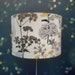 Hedgerow Flora In Greys and Yellow in 15cm up to 45cm diameters.For ceiling,table,bedside and floor lamps. 