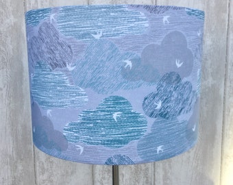 Swallows InThe Clouds lamp shades in sizes 15cm up to 35cm