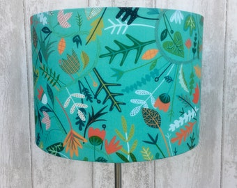 Colourful Leaves Lampshade in sizes 15cm up to a very large 45cm.