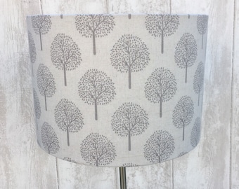 Little Trees On Oatmeal Lampshade