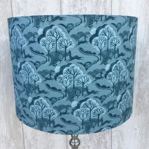 Deers in the Trees Fabric covered lampshade 15cm diameter up to 35cm diameter . image 6