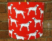 SALE***Childrens Dalmatians on Red Fabric covered lampshade 20cm