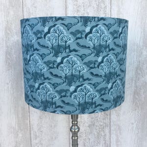 Deers in the Trees Fabric covered lampshade 15cm diameter up to 35cm diameter . image 5