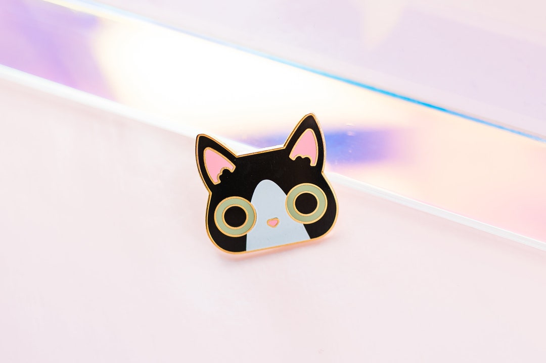 Triangular Cat Pin Cat Enamel Pin - Etsy