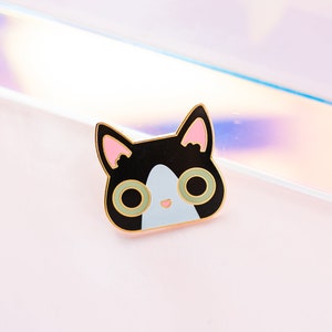 Emaille pin katten