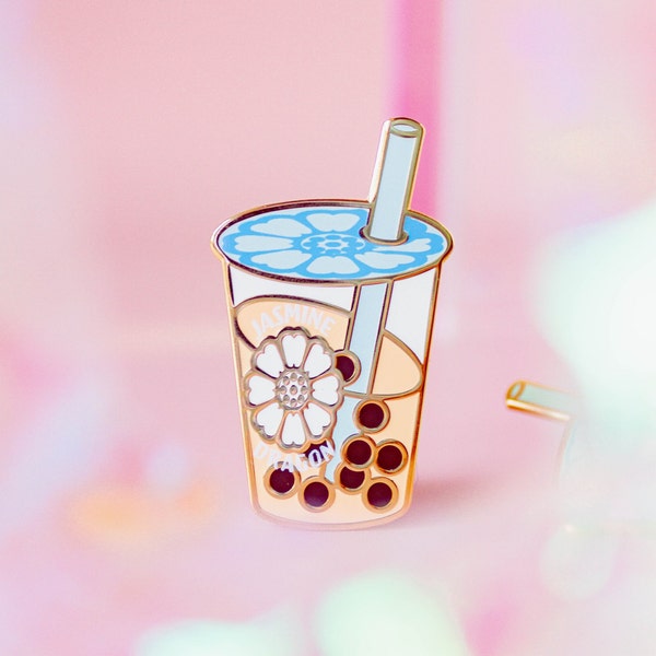 Jasmine Dragon Boba Tea Pin