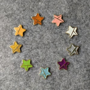 Glitter Paper Star Pins