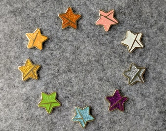 Glitter Paper Star Pins