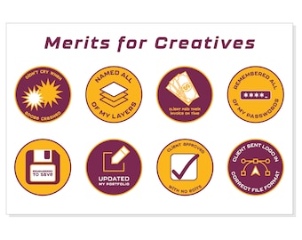 Merits for Creatives Sticker Sheet