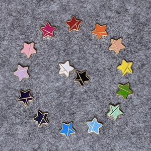 Pins de estrela de papel