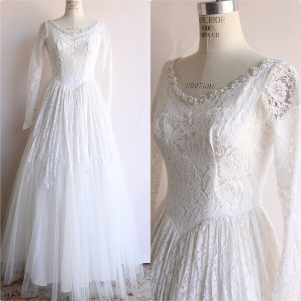 50s Wedding Dress - Etsy