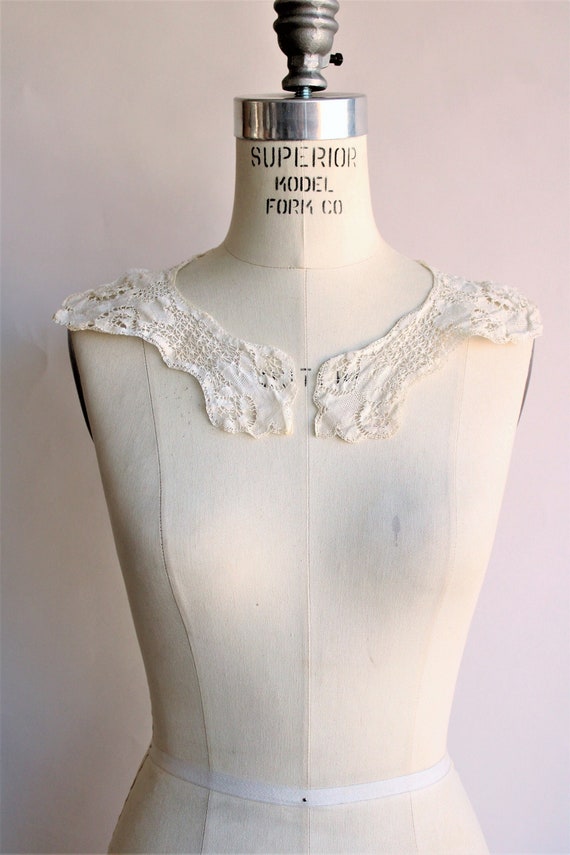 Vintage Antique 1900s Lace Collar, Ivory Detachabl