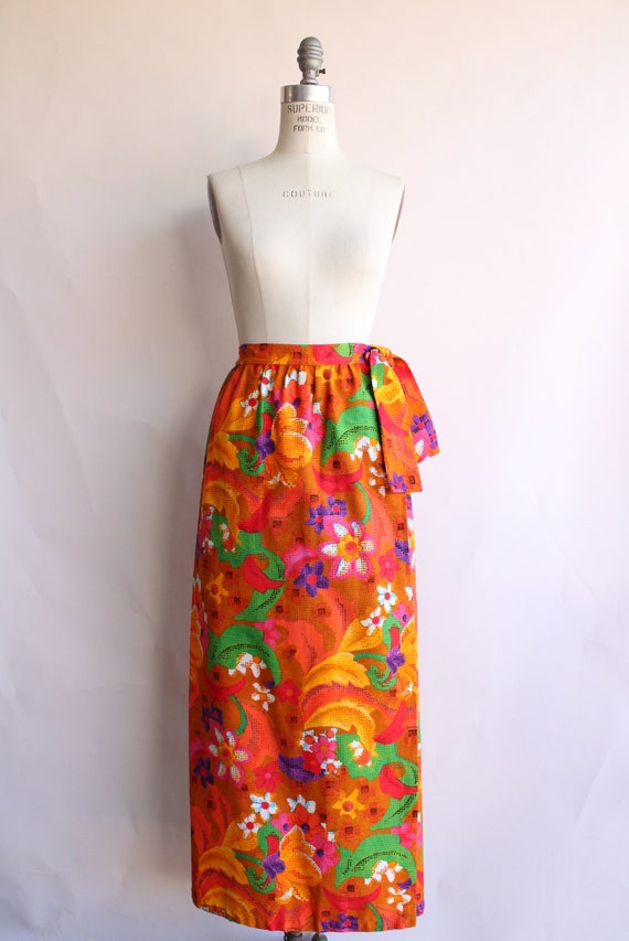 Vintage 1960s Skirt, Beverly Vogue Wrap Maxi Skir… - image 2