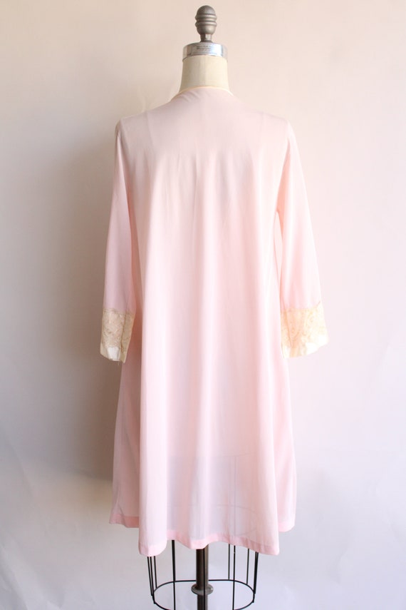 Vintage 1970s Peignoir, Gilead Pink And Lace Nylo… - image 9