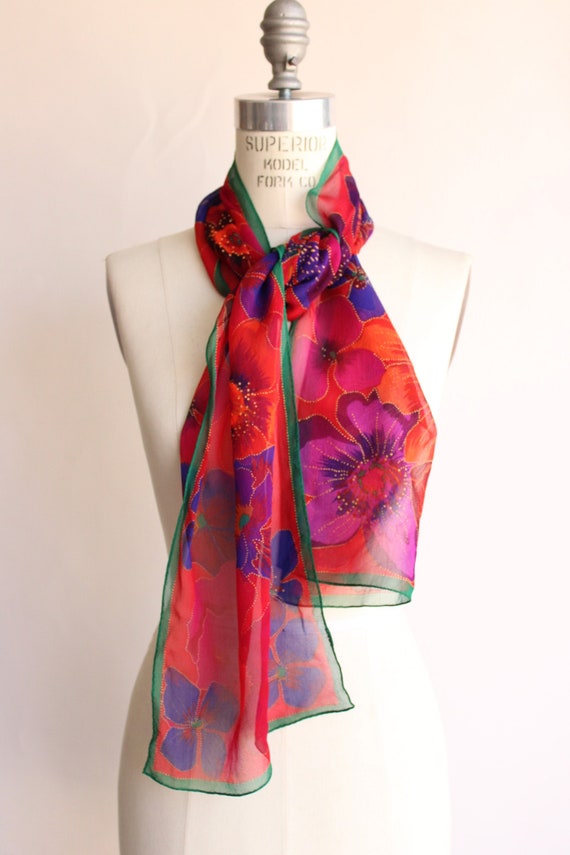 Rectangle silk scarf best sale