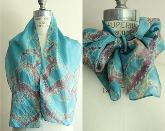 Foulard Rectangle Jaune Motif Papillons - Viscose - Grand Format - Neuf Sans étiquette