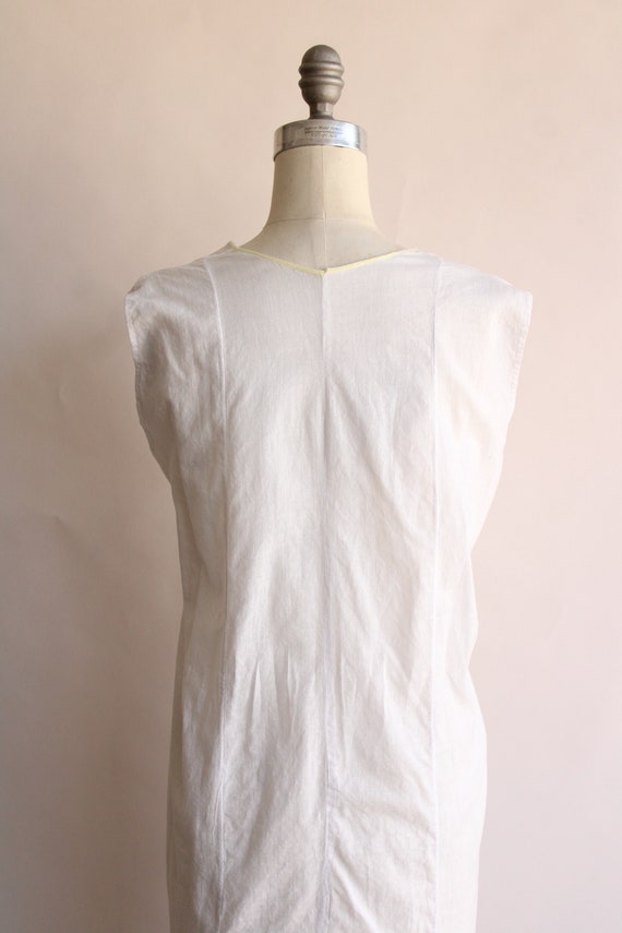 Vintage 1910s 1920s White Cotton Nightgown, Volup… - image 9