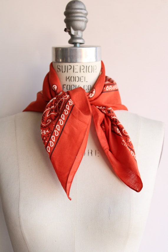 Vintage 1980s cotton scarf Gem