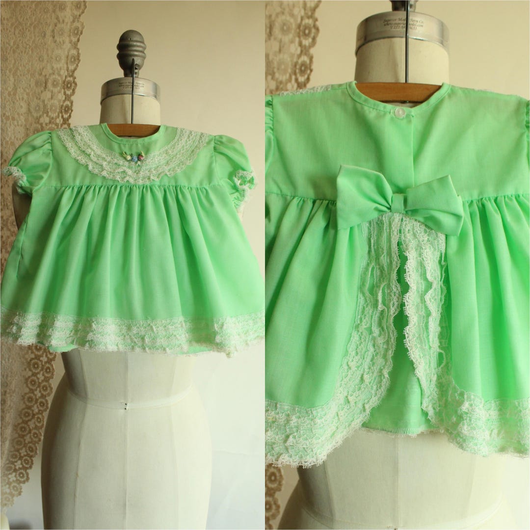 Charlotte Heritage Baby Girls Dress Set - Green main image 1