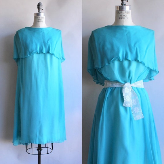 Vintage 1960s Dress / Carol Craig Grecian Style Si