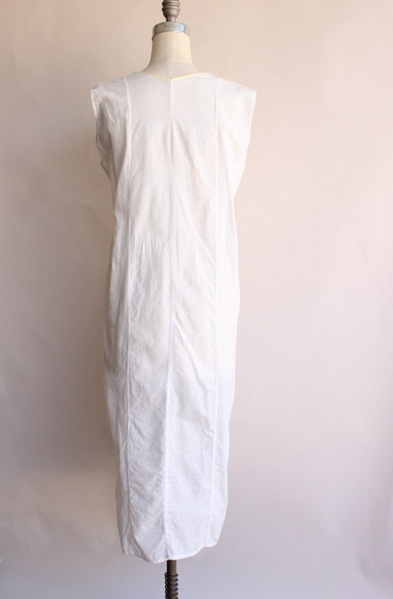 Vintage 1910s 1920s White Cotton Nightgown, Volup… - image 10