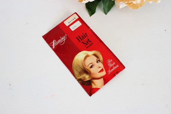 Vintage 1960's Hair Net / Flamingo Grey Hair Net