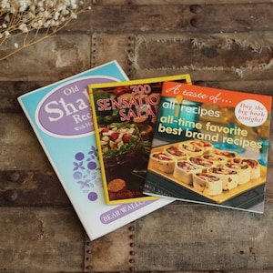 Vintage 1980s 2000s Recipe Booklets, Old Shaker, Salads, Oxmoor House, Cookbooks Assorted Vintage Kitchen Guides