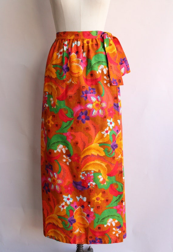 Vintage 1960s Skirt, Beverly Vogue Wrap Maxi Skir… - image 3